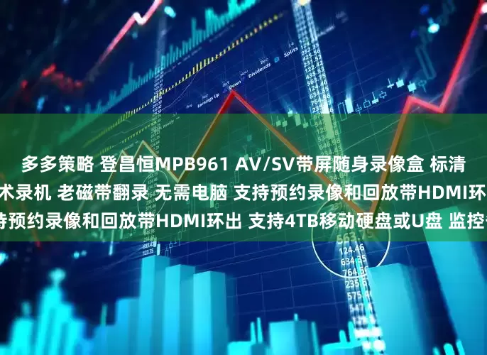 多多策略 登昌恒MPB961 AV/SV带屏随身录像盒 标清CVBS SVIDEO胃镜彩超手术录机 老磁带翻录 无需电脑 支持预约录像和回放带HDMI环出 支持4TB移动硬盘或U盘 监控备份